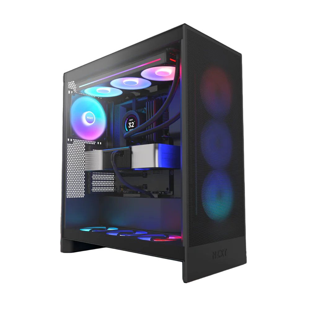 Корпус NZXT CM-H72FB-R1, H7 Flow RGB, Midi-Tower, E-ATX, черный