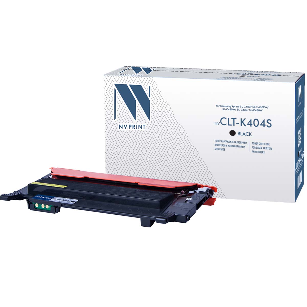 Картридж NVP совместимый NV-CLT-K404S Black для Samsung Xpress SL-C480/ SL-C480FW/ SL-C480W/ SL-C430/ SL-C430W (1500k)