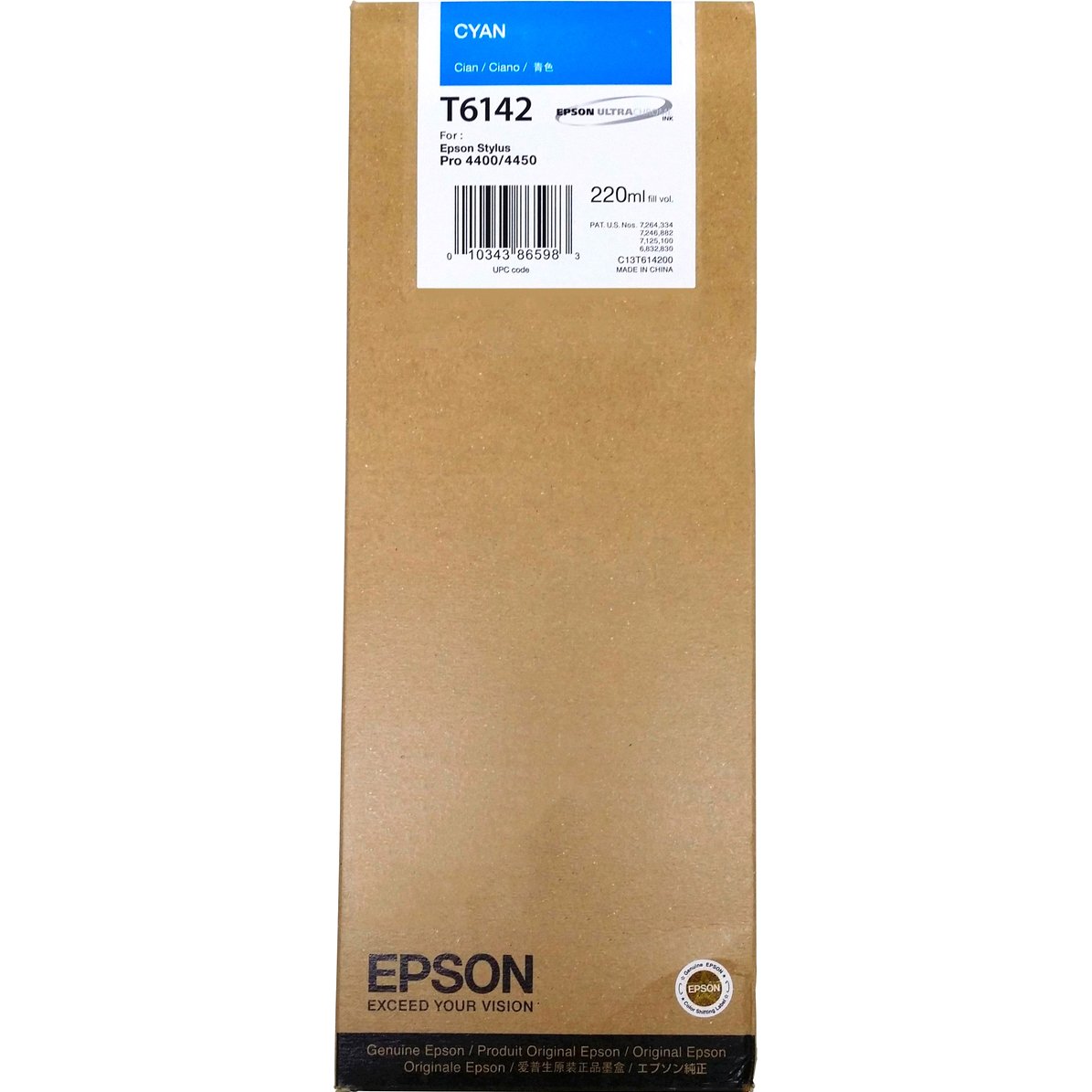 Картридж EPSON T6142 голубой повышенной емкости для Stylus Pro 4450