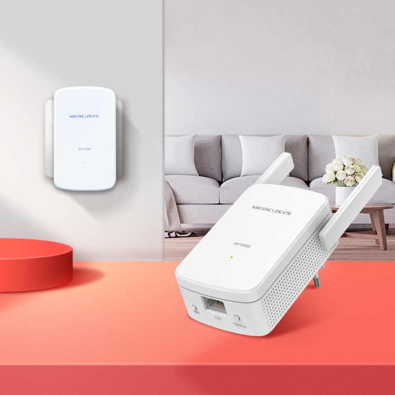 Комплект гигабитных Wi-Fi адаптеров Powerline/ AV1000 Powerline kit with 300Mbps Wi-Fi, plug and play, up to 300 meters over an existing electrical circuit, the kit includes a MP510 and a MP500