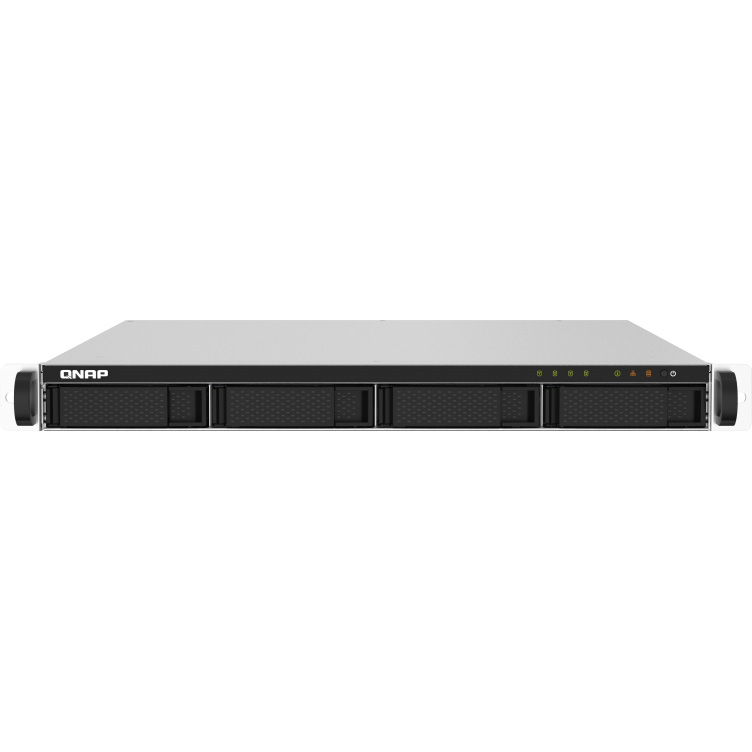 Сетевое хранилище без дисков/ SMB QNAP TS-432PXU-2G 4-Bay quad-core AL324 64-bit 1.7 GHz rackmount NAS with 250W PSU, 2GB DDR4 UDIMM RAM (max 1x16GB), SATA 6Gb/s, 2x 10GbE SFP+ LAN, 2x2.5 GbE LAN, 1x PCIe Gen2 x2 slot. W/o RAIL-B02