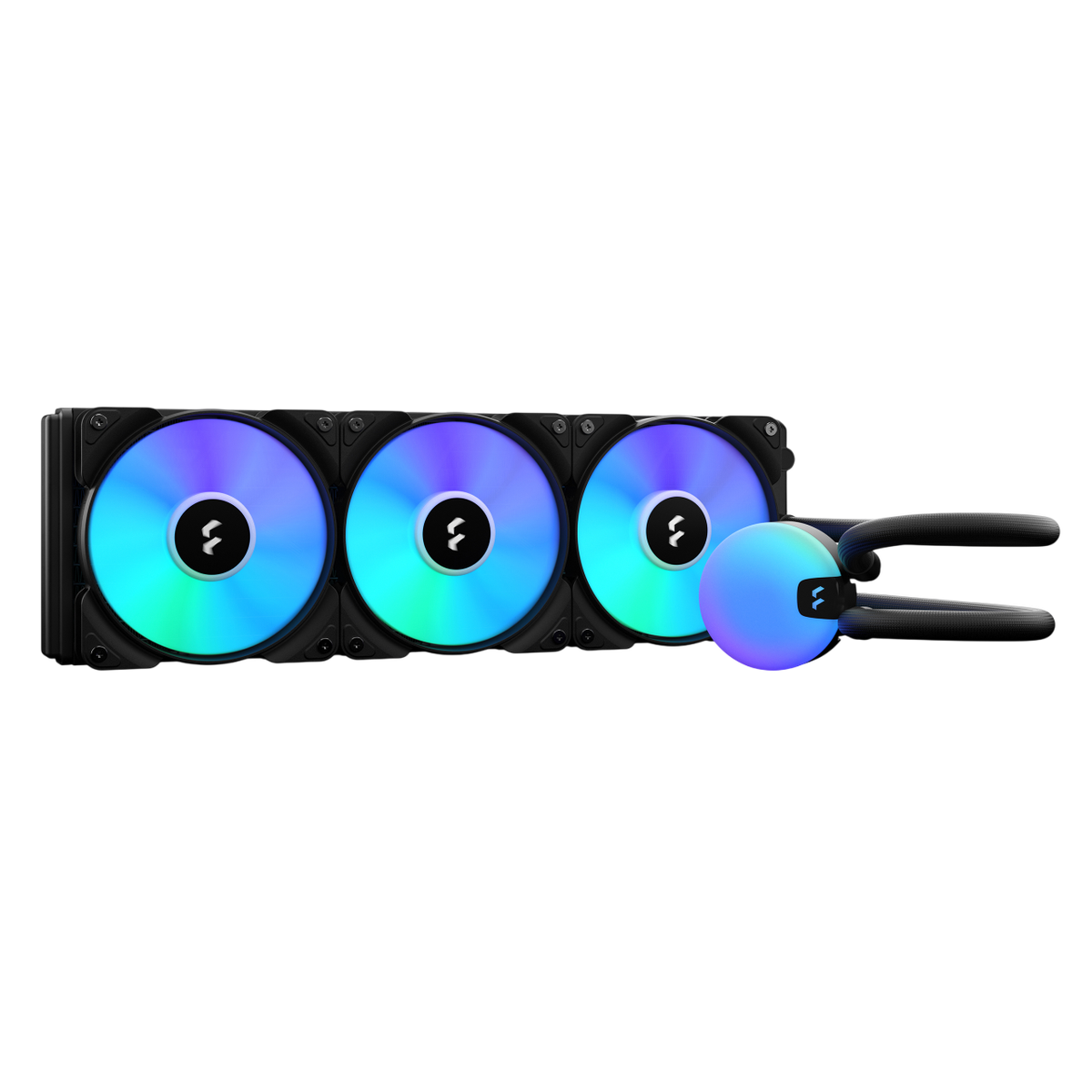 Система жидкостного охлаждения для ПК/ Water Cooling System Fractal Design Lumen S36 V2 RGB (200W, 360mm, Black, ARGB/ Fans: 3x120mm, 56CFM, 33.2dBA, 2000RPM/ Pump height 67mm, 22dBA, 4000RPM, Rad thickness 27mm/ S: 1851, 1700, 1200, 115X, 2011, 2066, AM5, AM4)