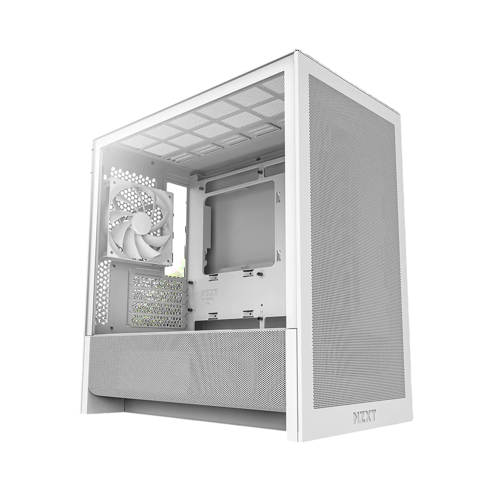 Корпус ПК NZXT CC-H31FW-01, Midi-Tower, TG, mATX/mITX, белый