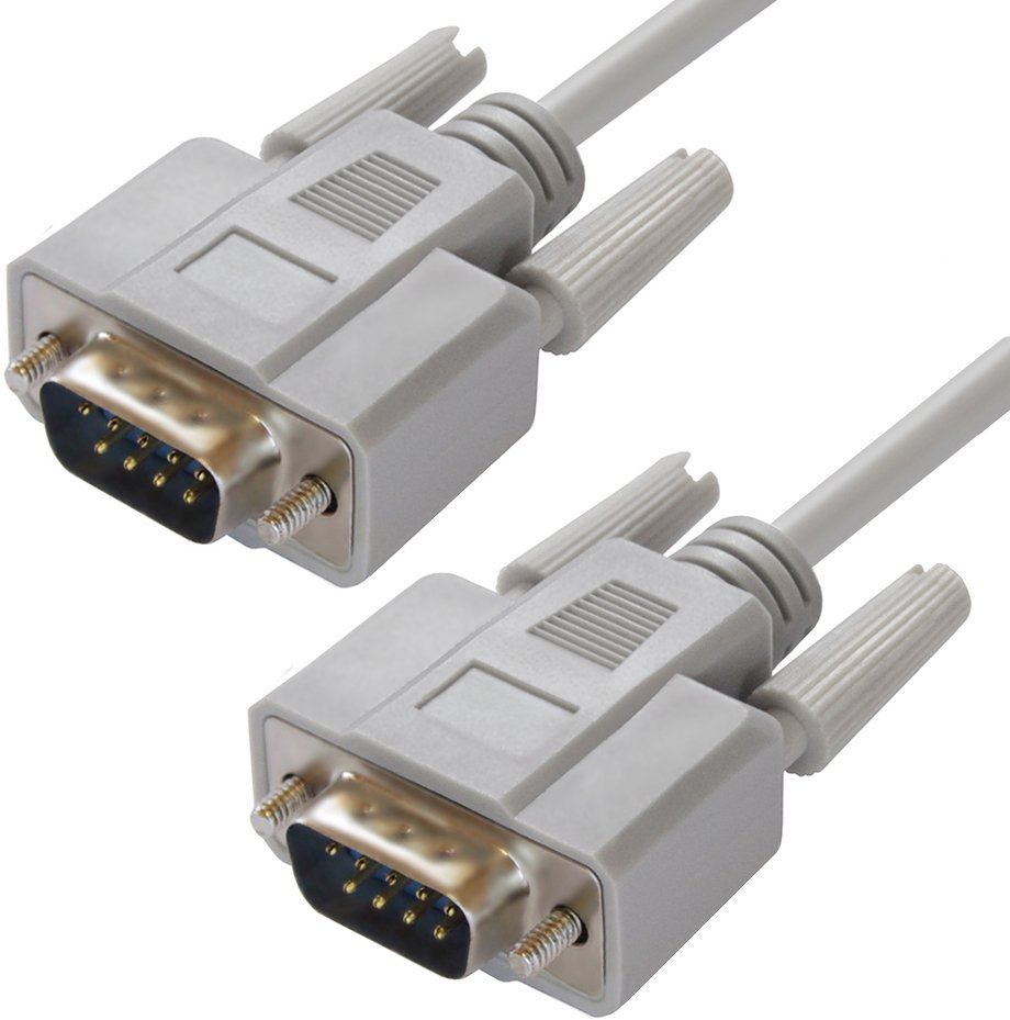 GCR PRO Кабель 1.8m серый, RS-232 DB9 M/DB9 M, 0-модемный, 30AWG, экран