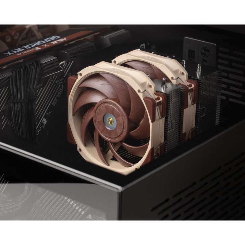 Кулер для корпуса/ Case Cooler Noctua NF-A12x25r PWM (120x120x25mm, 4-pin PWM, 60.1CFM, 22.6dBA, 2000RPM, Beige/Brown)
