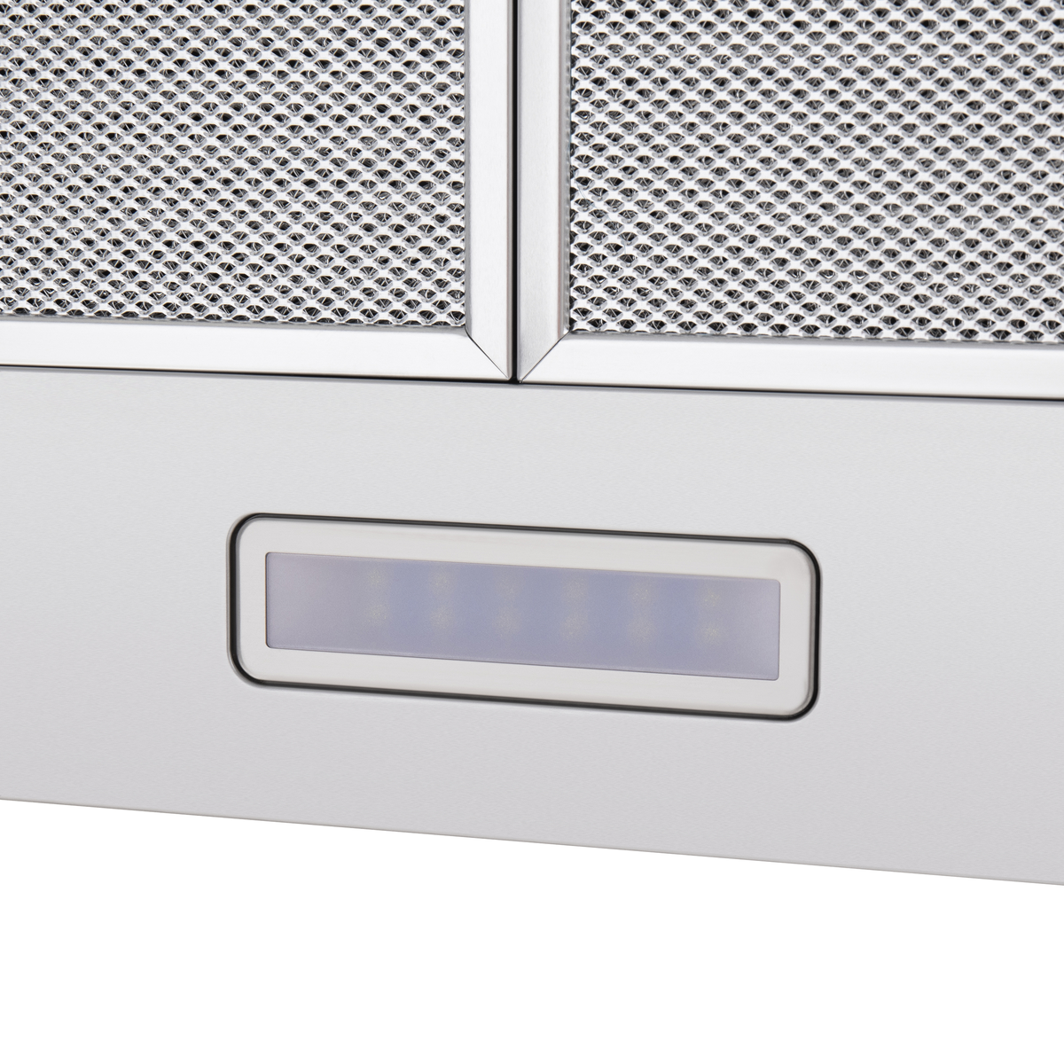 Вытяжка HOMSair DELTA 50 Inox/ подвесная, кнопочное управление, 3 скорости, 600 м3/ч, до 25 м2, 47 дБ, светодиодное LED-освещение, ДхШхВ: 475х500х180,нержавеющая сталь