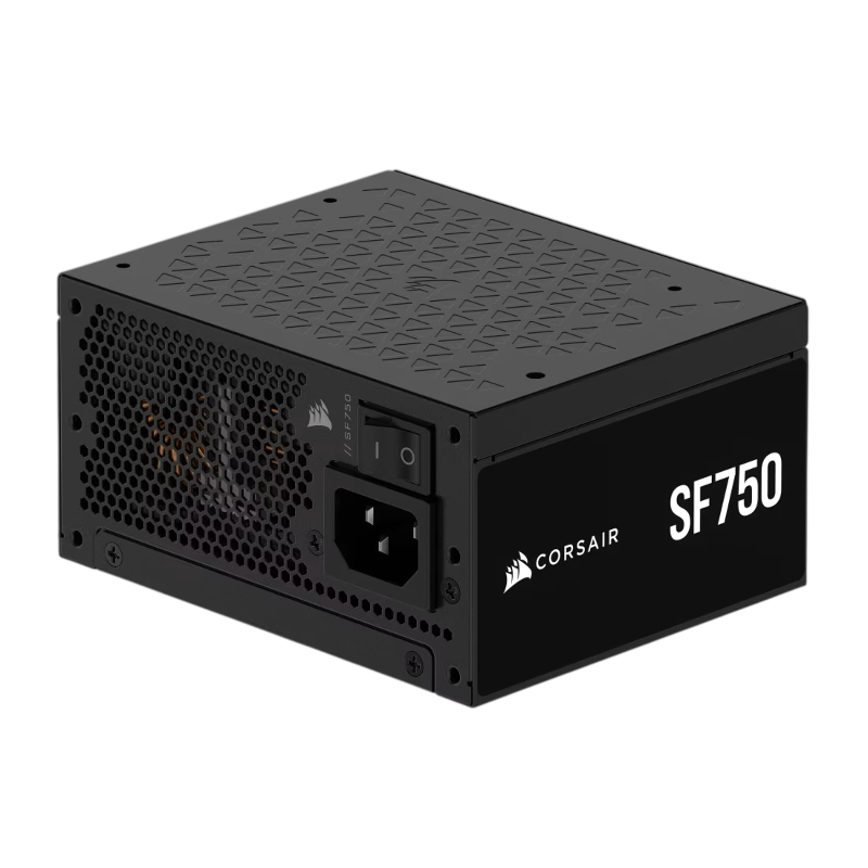 Блоки питания/ Power Supply Corsair SF750, Model RPS0205, 750W 80+ Platinum (SFX, 3.1, PCIe 5.1, Full modular, 1x24(20+4)pin, 1x12VHPWR, 2x4+4-pin CPU +12V (EPS), 3x4-pin Molex, 2x6+2-pin PCIe, 8xSATA3, Active, 92x92mm, 125x100x63.5mm, APFC, Power cable-EU, black)