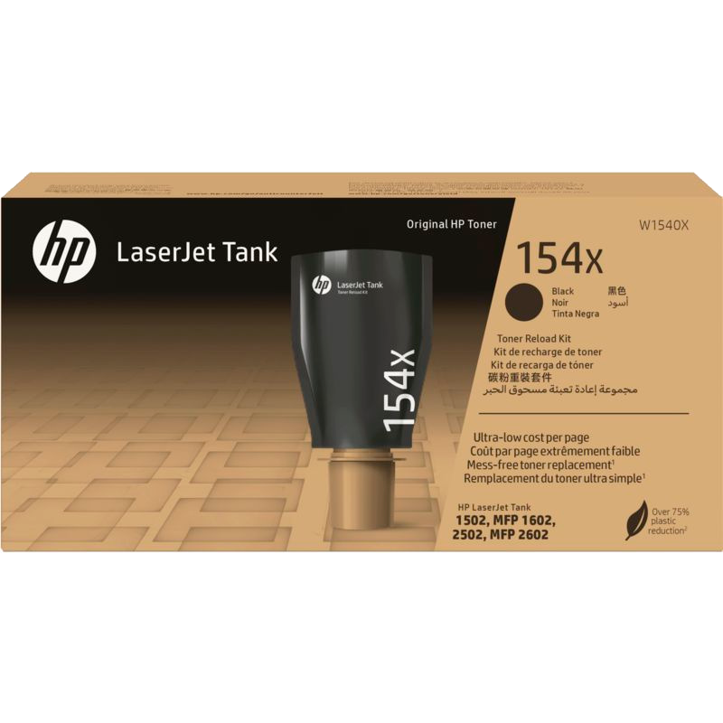W1540X - HP 154X Black Original LaserJet Tank Toner Reload Kit для HP LaserJet Tank 1502, 2502 MFP 1602, 2602