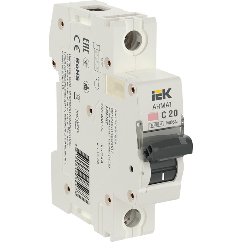 ARMAT Авт. выкл. M06N 1P C 20А IEK