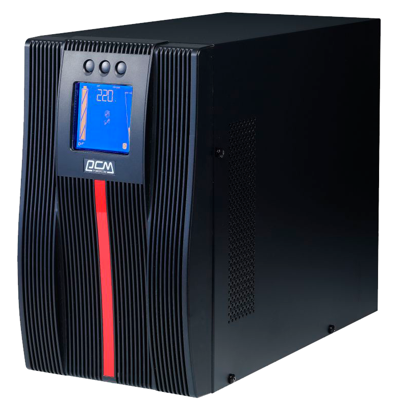 ИБП Powercom - MACAN COMFORT 3000 ВА/3000 Вт, On-Line, in (208V / 220V / 230V / 240V 1xIEC-320 C20), 8xIEC-320 C13, 1xIEC-320 C19, LCD, Tower, цвет чёрный, MAC-3000