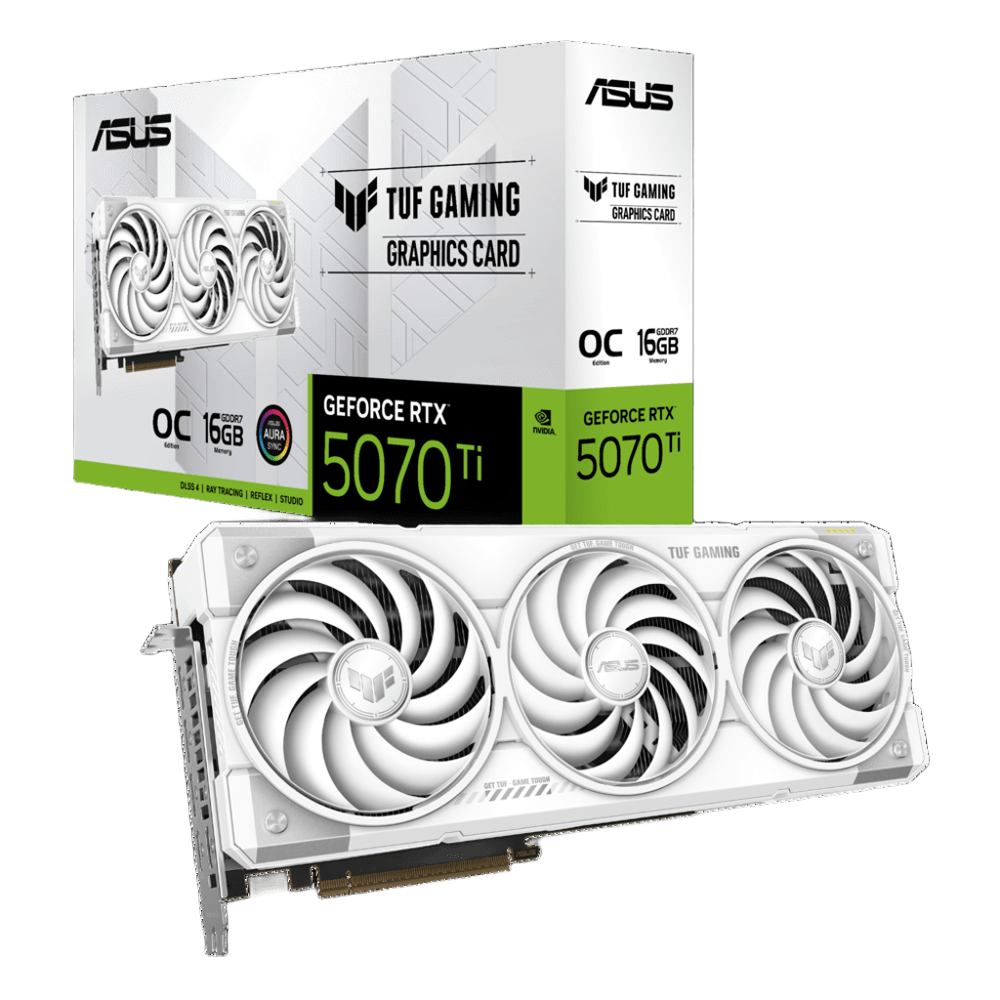 Видеокарта ASUS TUF-RTX5070TI-O16G-WHITEGAMING белый