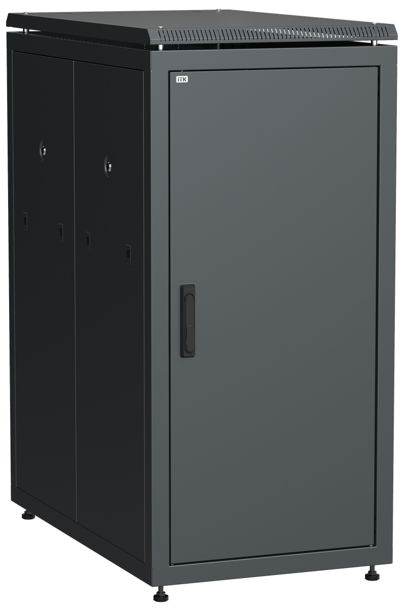 ITK LINEA N Шкаф сетевой 19" 28U 600х1000мм металлическая передняя дверь черный