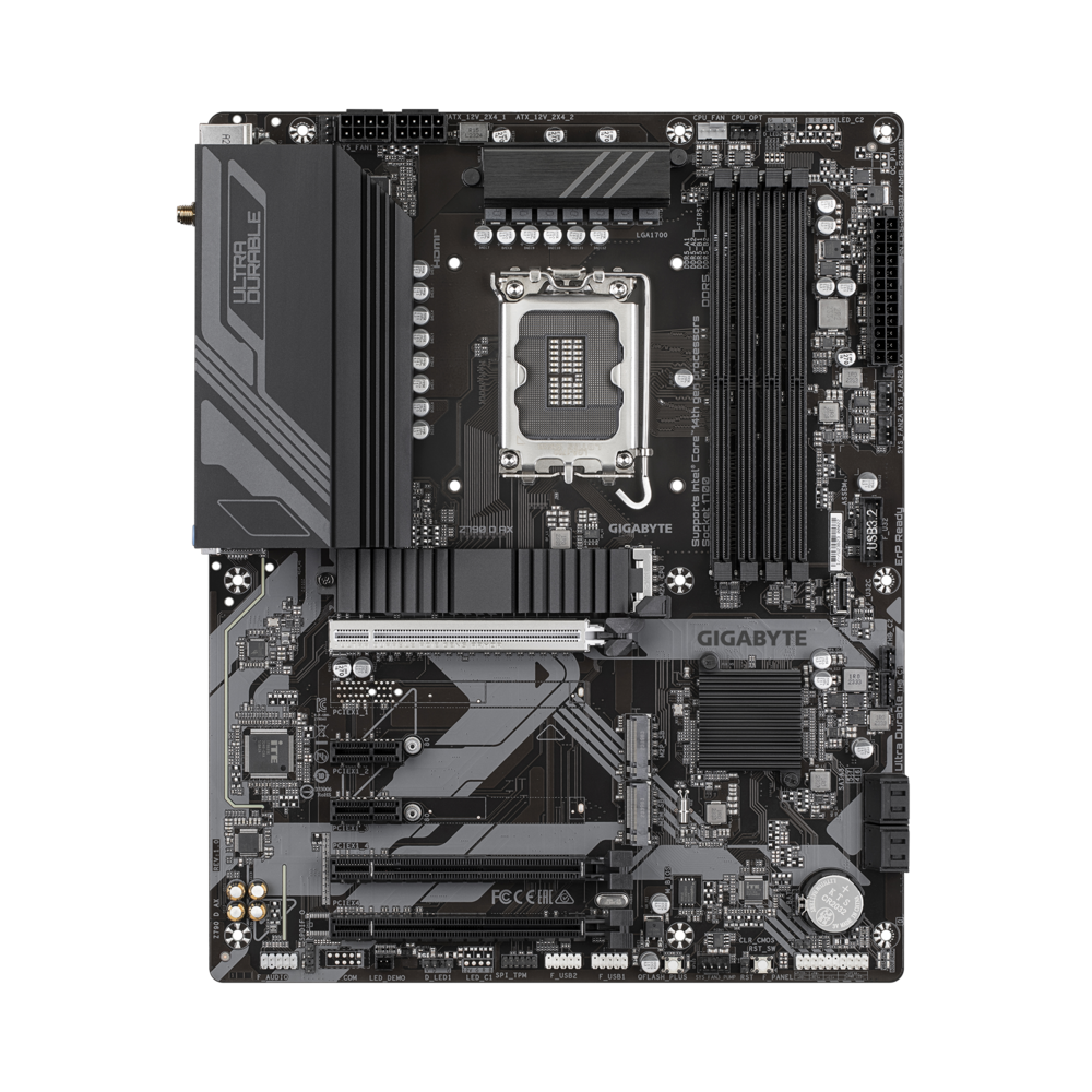 Материнская плата/ MB GIGABYTE INTEL Z790 s1700, 4xDDR5(192GB), HDMI 2.1/DP, 1xPCIe 5.0x16, 1xPCIe 4.0x16, 1xPCIe 3.0x16, 2xPCIe 3.0, 1xLAN (2.5GbE), Wi-Fi, BT, 4xSATA 6Gb/s, 3xM.2, 1xUSB-C, 5xUSB 3.2, 2xUSB 2.0, 1xPS/2, ATX