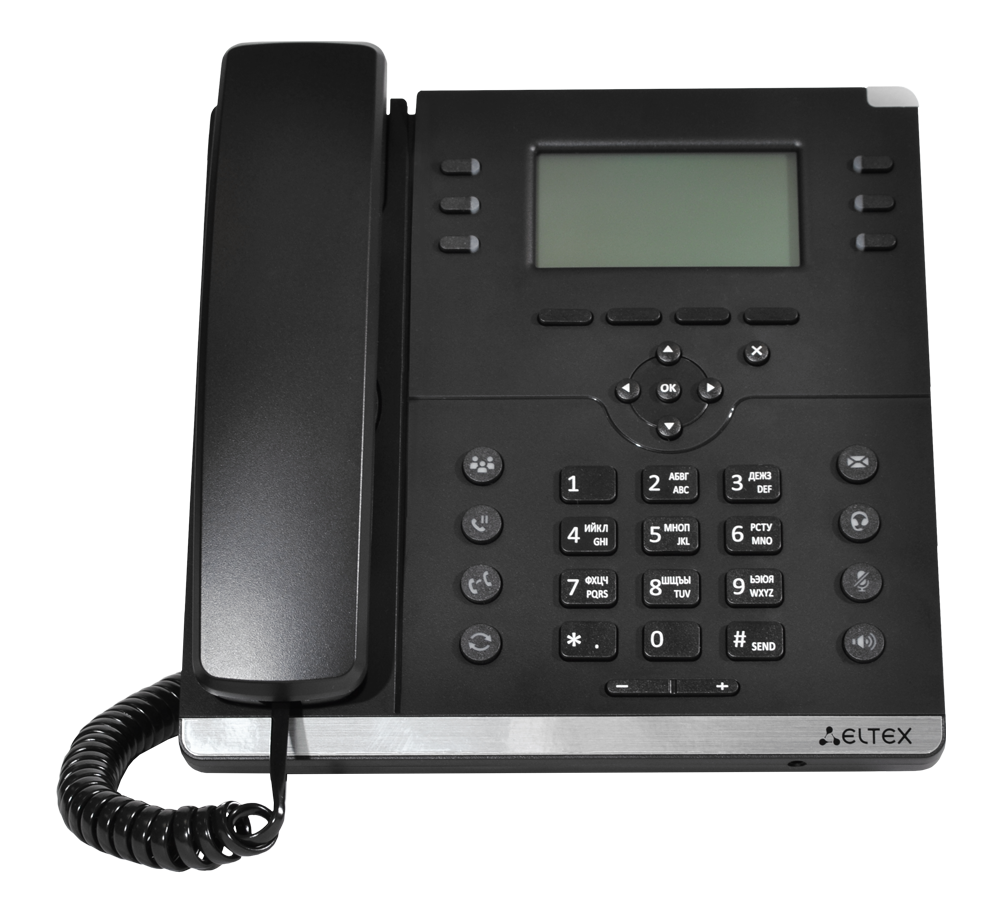 ELTEX VP-17P IP-телефон 2 SIP аккаунта, 2x1G, ЖК дисплей, PoE