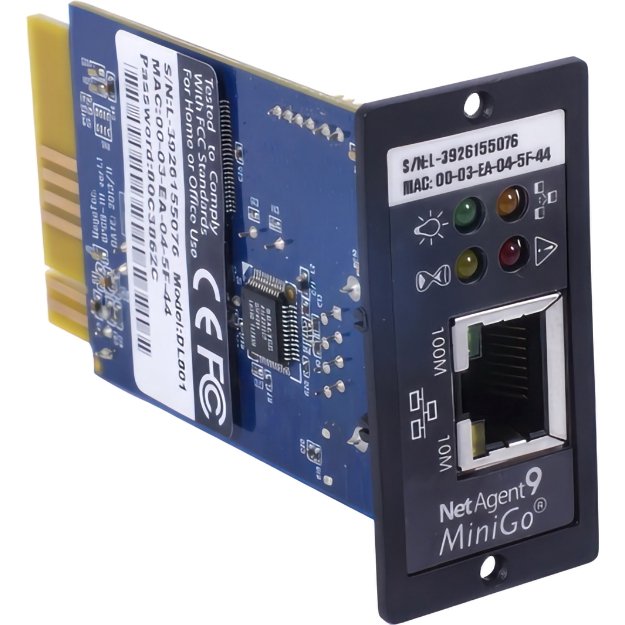 SNMP карта DL801 удаленного управления для ИБП серий POWERMAN RT/Online/Online Plus, программное обеспечение NET Agent 9/ Remote Management SNMP Card DL801 for POWERMAN RT / Online / Online Plus Series UPS, NET Agent 9 Software