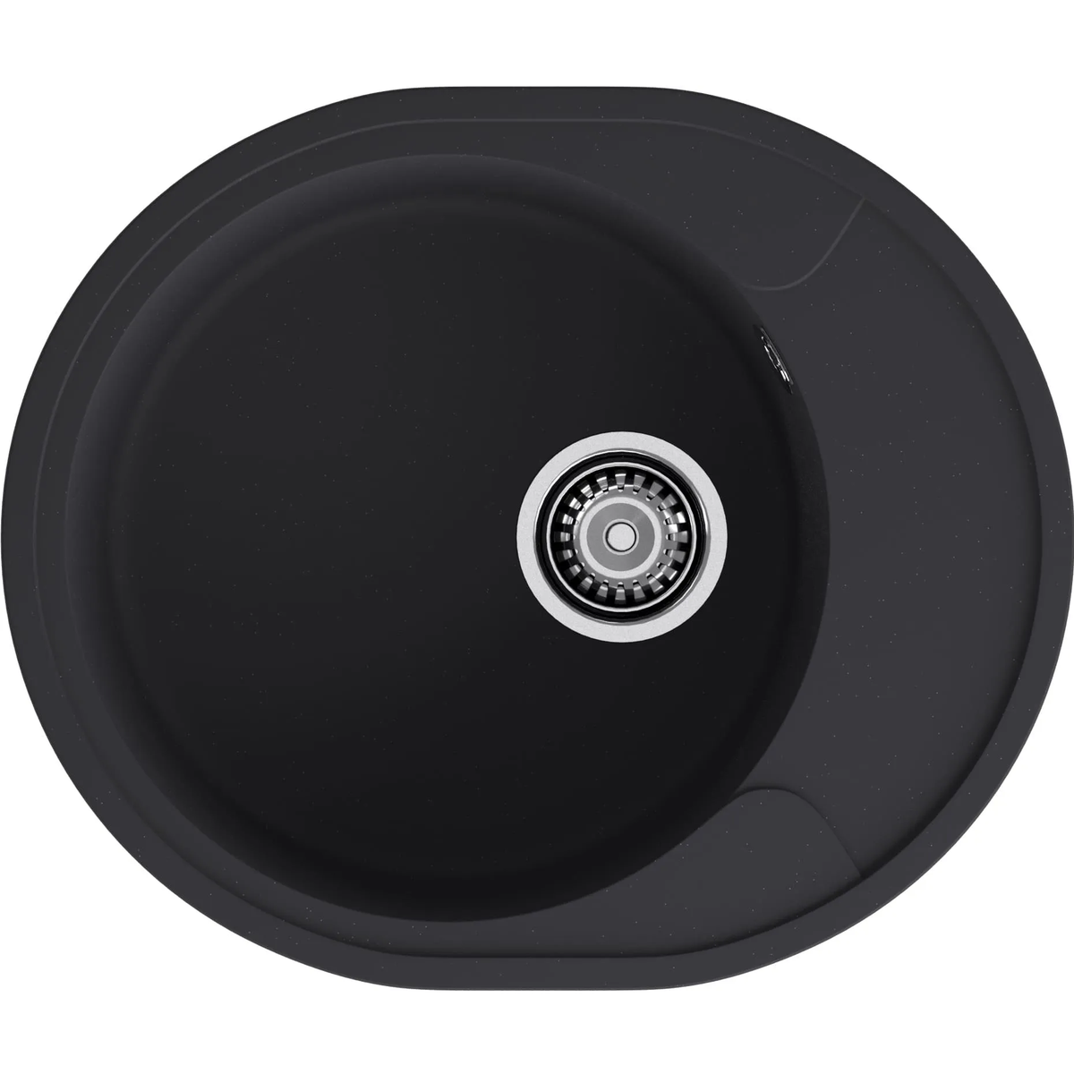 GRANFEST Мойка URBAN 857L  1-чаша+крыло 570*480мм, монтаж: врезной, материал: кварц, цвет: черный