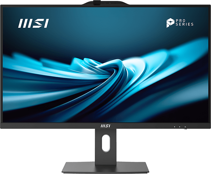 Моноблок MSI Pro AP272P 14M AiO 27" FHD (1920x1080)IPS AG Non-touch, Core i3-14100 (3.5GHz), 8Gb DDR5(1x8Gb), 256GB SSD M.2, Intel UHD, WiFi, BT,camera, WirelessKB&mouse Eng/Rus,No OS,1y war-ty, Black