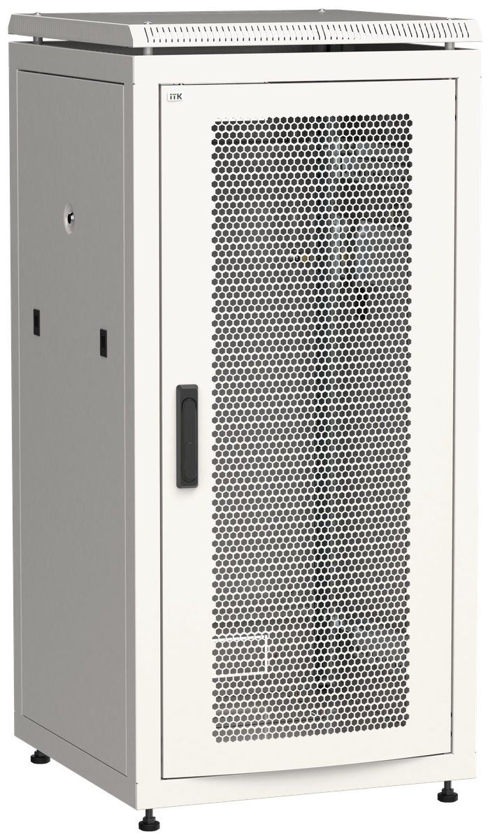 ITK LINEA N Шкаф сетевой 19" 18U 600х800мм перфорированная передняя дверь серый