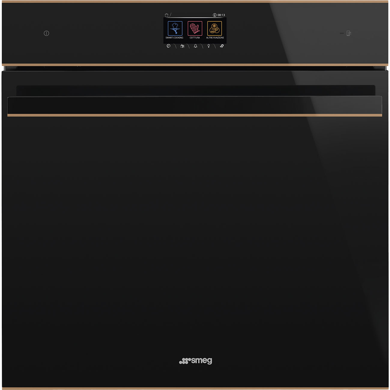 Встраиваемый духовой шкаф SMEG/ Встраиваемый духовой шкаф SMEG, 60 см, Dolce Stil Novo, режим СВЧ, полезный объем 68 л, 20 функций приготовления, 150 автоматических программ, 10 персональных рецептов, сенсорное управление, дисплей, таймер, быстрый старт, поддержание тепла, термощуп, Soft Open/Soft Close, цвет черный