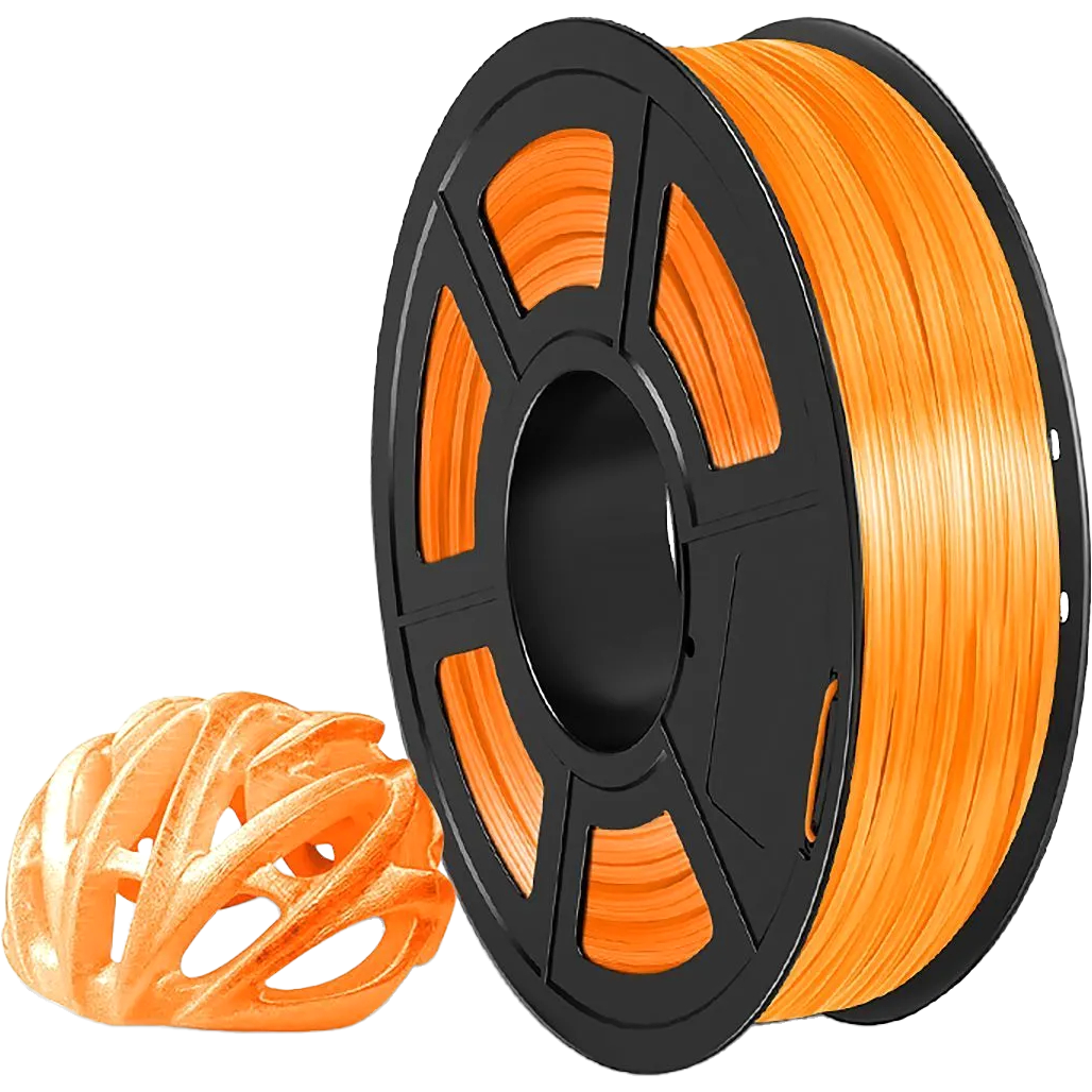 -/ Филамент NVPRINT TPU Trans. Orange для 3D печати диаметр 1.75мм  длина 165 метров  масса 0,5 кг