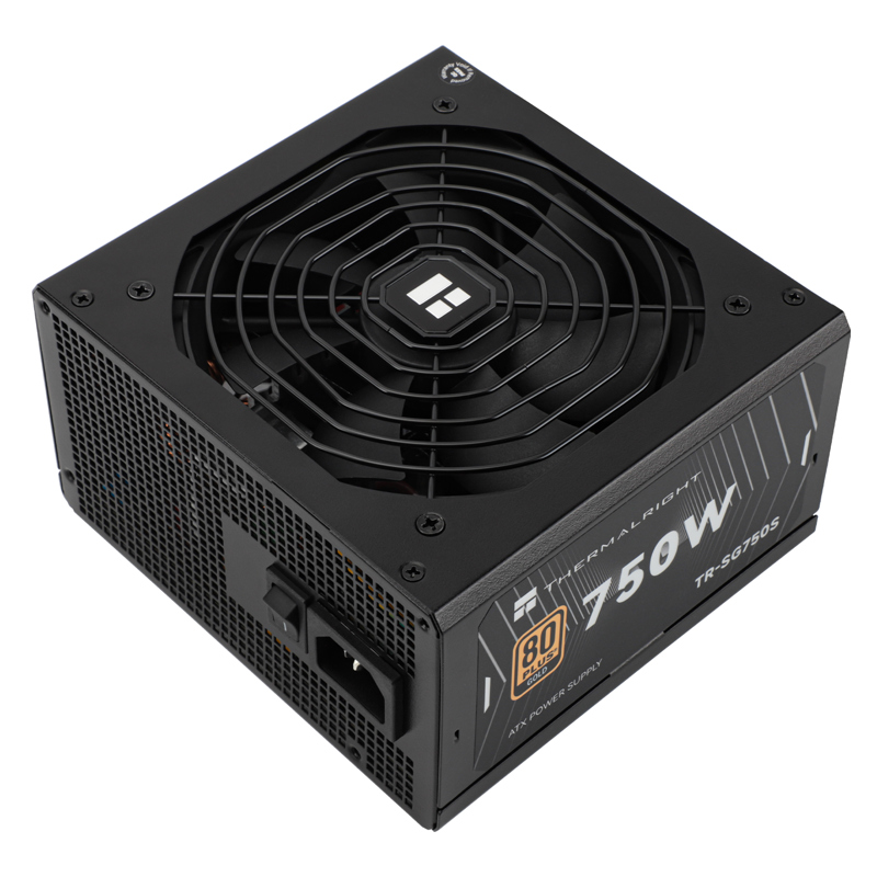 Блок питания 750W/ Power Supply Thermalright, 750W 80+ Gold (ATX, 3.1, PCIe 5.1, Non-modular, 1x24(20+4)pin, 1xCPU 8(4+4)pin, 2xPCIe*2 8(6+2)pin, 5xSATA3, 1x12+4pin (12VHPWR PCIe 5.1 12+4pin 600mm), 3xMOLEX4pin, Active, 120x120mm, 150x140x86mm, APFC, black)