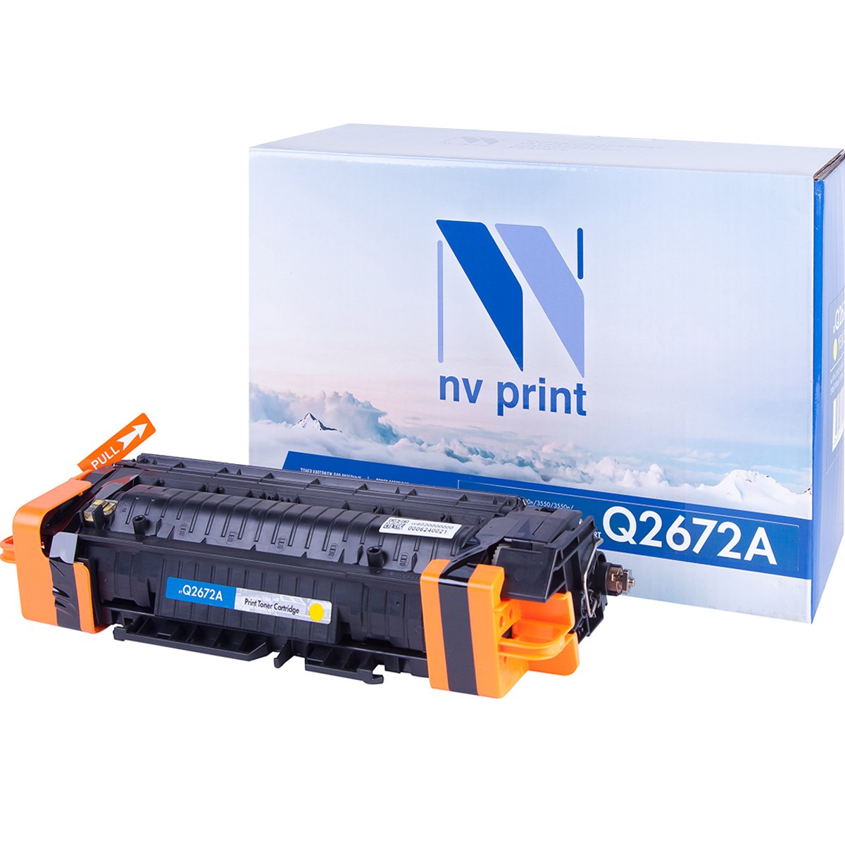 -/ Тонер-картридж NVP NV-Q2672A Yellow для HP Color LaserJet 3550/ 3550N/ 3700DN/ 3700DTN/ 3500/ 3500N/ 3700/ 3700N (4000k)