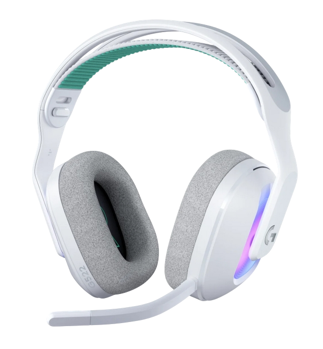 Гарнитура Logitech G522 Lightspeed белый, беспроводная + проводная, Bluetooth 5.3/USB, радиус 30 м, подсветка, съёмный микрофон