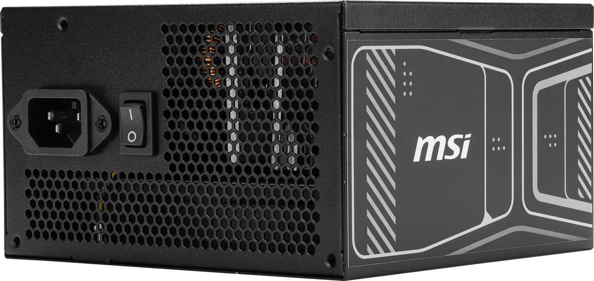 Блок питания ПК/ Power Supply MSI MAG A750GN PCIE5, 750W 80+ Gold (ATX, 3.1, PCIe 5.1, Non-modular, 1x24(20+4)pin, 2xCPU 8(4+4)pin, 2xPCIe*2 8(6+2)pin, 1x12VHPWR (450W), 4xSATA3, 2xMOLEX4pin, Active, 120x120mm, 140x150x86mm, APFC, black)