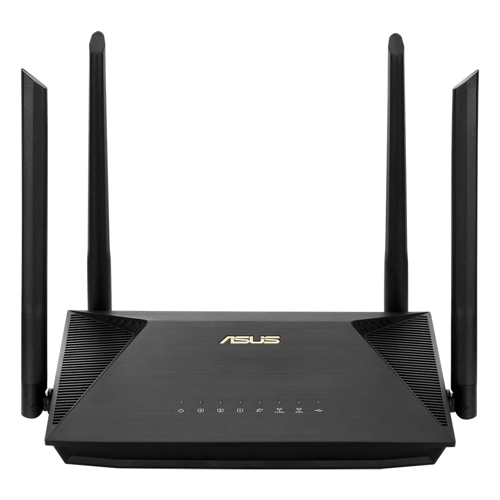 Маршрутизатор ASUS RT-AX53U WiFi 6 3x1G USB 1201+574Mbps 5GHz/2.4GHz (90IG06P0-MO3510) (059875)