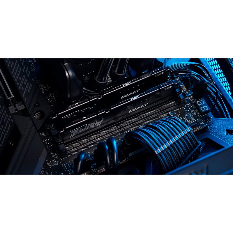 Память оперативная/ Kingston 32GB 6400MT/s DDR5 CL32 DIMM (Kit of 2) FURY Beast Black EXPO