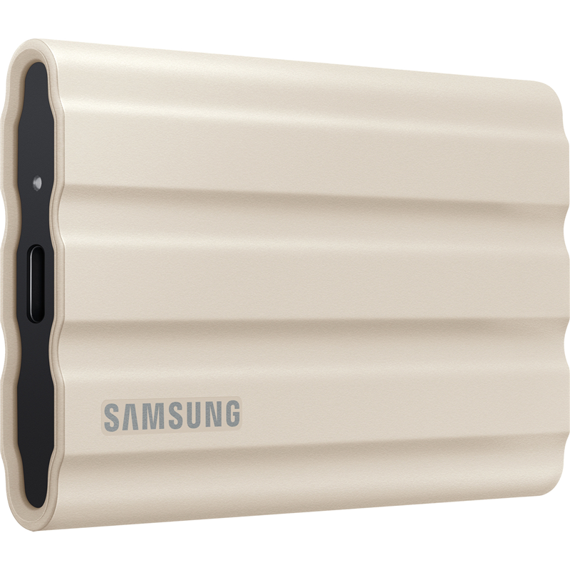 Внешние HDD и SSD/ Samsung External SSD T7 Shield, 1TB, Type C-to-C/A, USB 3.2 Gen2, R/W 1050/1000MB/s, IP65, 88x59x13mm, 98g, Beige (12 мес.)