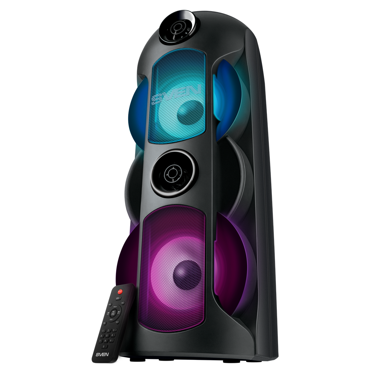 АС SVEN PS-720, черный, акустическая система (80 Вт, TWS, Bluetooth, FM, USB, microSD, LED-дисплей, 4400мА*ч)