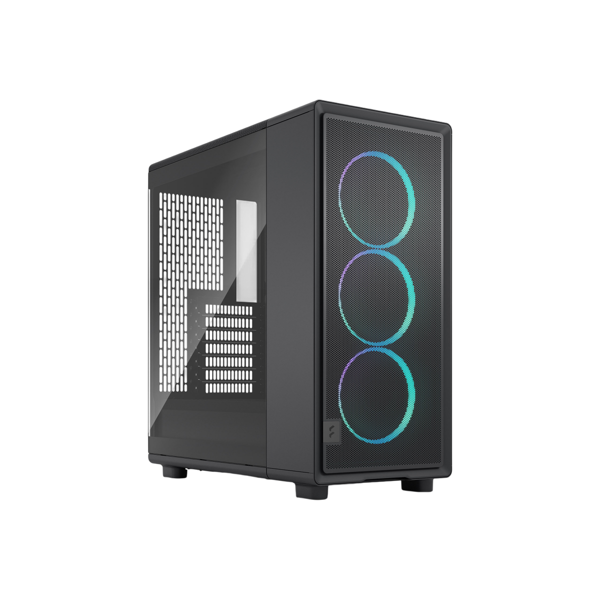 Корпус ПК без блока питания/ Case Fractal Design Epoch TG RGB Light Tint, Midi-Tower, 3x120mm ARGB, 2xUSB-A 3.2 + 1xUSB 3.2 Type-C ATX, mATX, mITX, Black