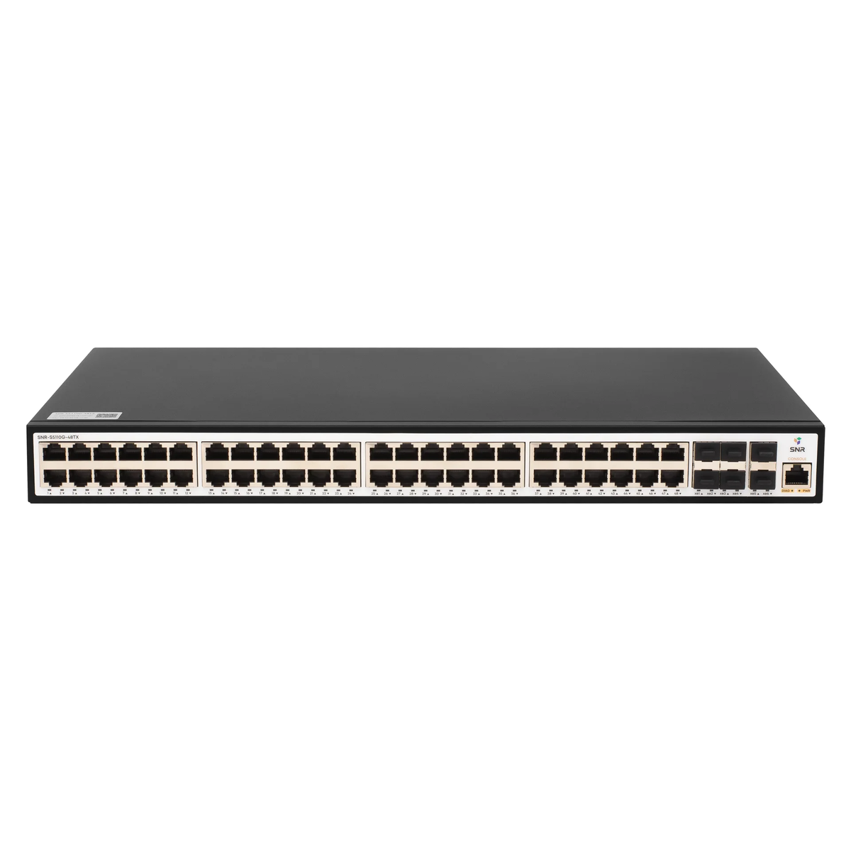 SNR SNR-S5110G-48TX Управляемый коммутатор уровня 2+, 48 портов 10/100/1000Base-T, 6 портов 1/10G SFP+, встроенный БП ~220V AC