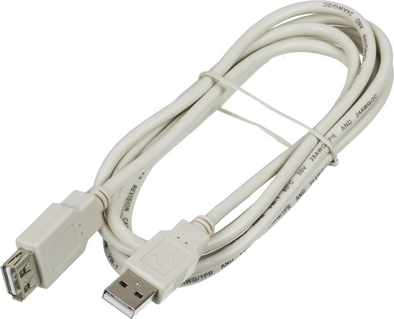 Кабель-удлинитель Ningbo USB A(m) USB A(f) 1.8м (USB2.0-AM-AF-BR) (блистер) [USB2.0-AM-AF-BR]