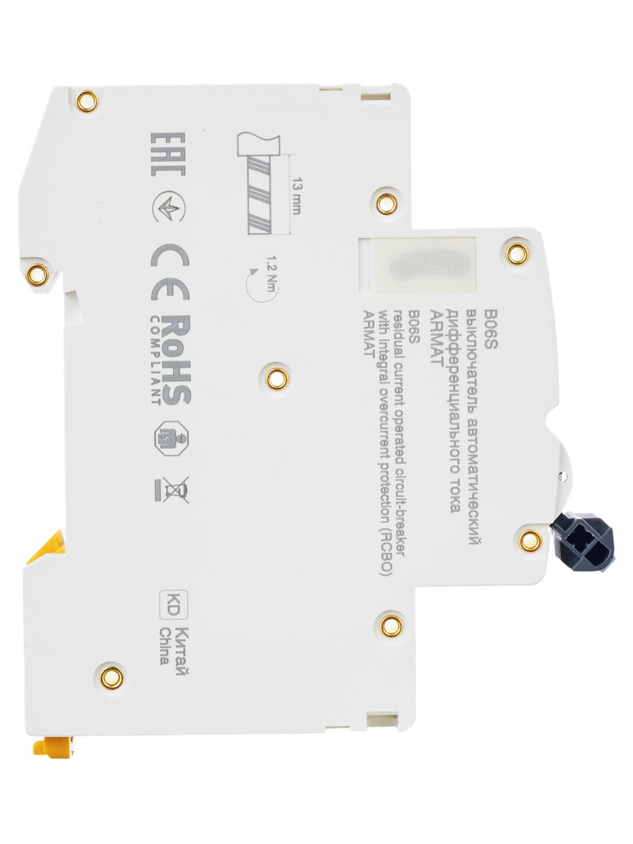 ARMAT АВДТ B06S 1P+NP C13 30мА тип A (18мм) IEK