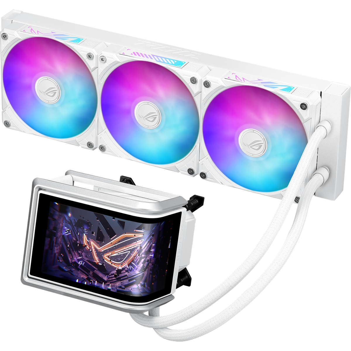 Жидкостная система охлаждения ASUS ROG RYUO IV 360 ARGB WHT белый, алюминий/медь, 2000 об/мин, 30.7 дБ, 4 pin