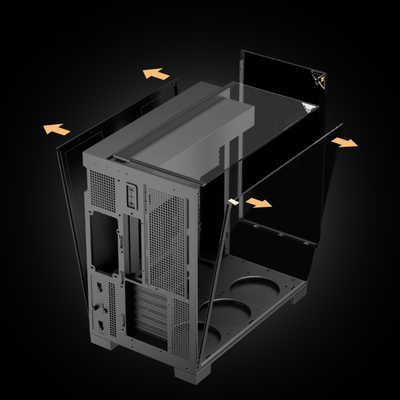 Корпус без блока питания/ Case Thermalright A70, Midi-Tower, TG, no fans, 2xUSB-A 3.0, 1xUSB Type-C, ATX, mATX, mITX Black