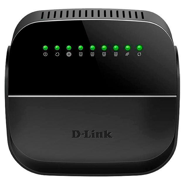 Беспроводной маршрутизатор D-Link - DSL-2640U, 2.4 ГГц, 150Мб/с, IEEE 802.11 b/g/n, 4x RJ-45, 10/100 Мб/с, mac address filtering, ADSL2, Чёрный, DSL-2640U/R1A