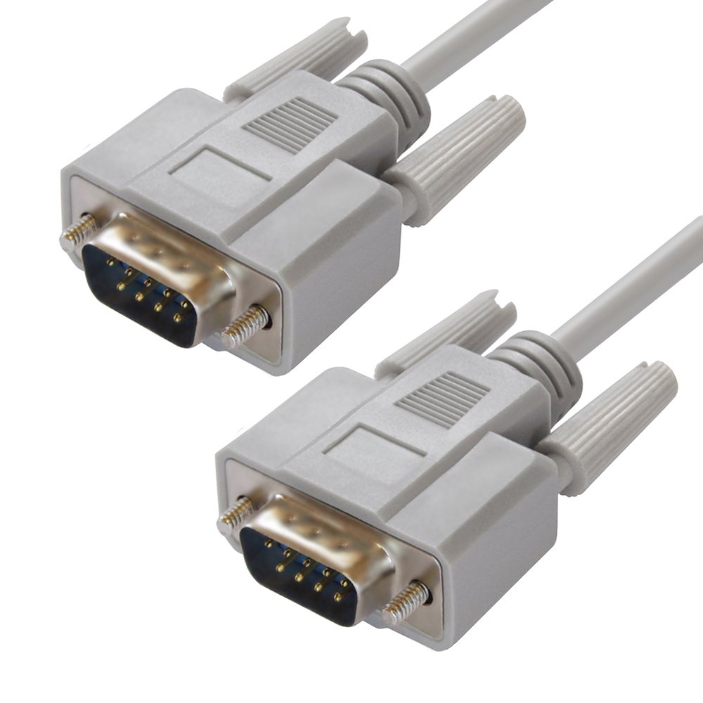 GCR PRO Кабель 5.0m серый, RS-232 DB9 M/DB9 M, 0-модемный, 30AWG, экран
