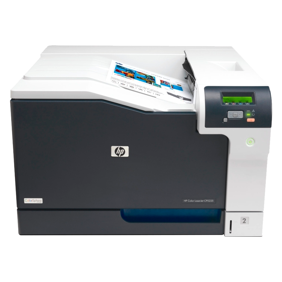 Принтер HP Inc. - Color LaserJet Professional CP5225dn, A3, LaserJet, цветной лазерный, RJ-45, USB, 3 лотка, 600 x 600dpi, Duplex, цвет серый, CE712A