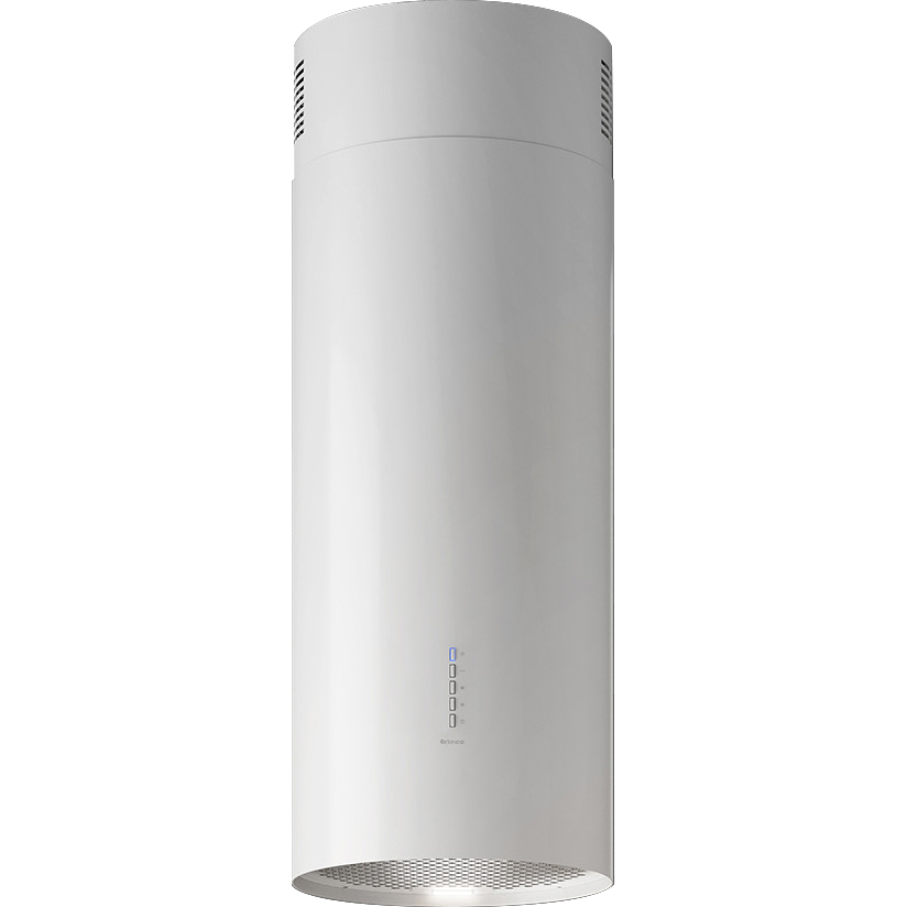 Вытяжка FALMEC POLAR EVO WHITE 35, 35 см, цилиндрическая, настенная, электронное/кнопочное управление, светодиодное освещение, 4 скорости, отвод/циркуляция, таймер, макс. производительность 800 м3/ч, угольный фильтр в комплекте, возможность работы с внешним мотором, энергоэффективность В, цвет белый