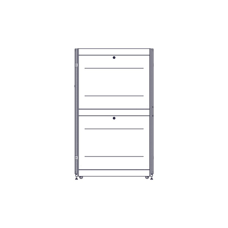 Systeme Electric mounting cabinet, Uniprom series, 42U-600/1200, 4pcs side panels, black