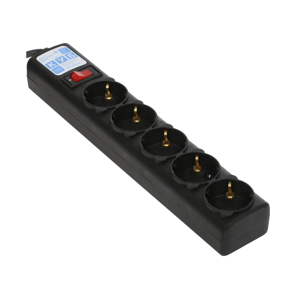 Фильтр-удлинитель Power Cube 1,9м д/подкл. к UPS(C14) 5 роз., 10А черный/граффит/ Surge protector Power Cube 1.9m for conn. to UPS(C14) 5 outlets, 10A black/graffite