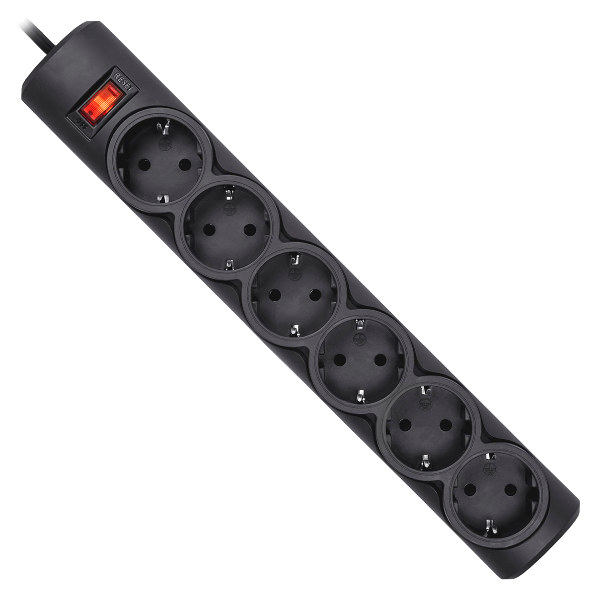 Сетевой фильтр Defender DFS 151 1,8 м, черный, 6 розеток/ Surge Protector Defender DFS 151 1,8m, black, 6 outlets