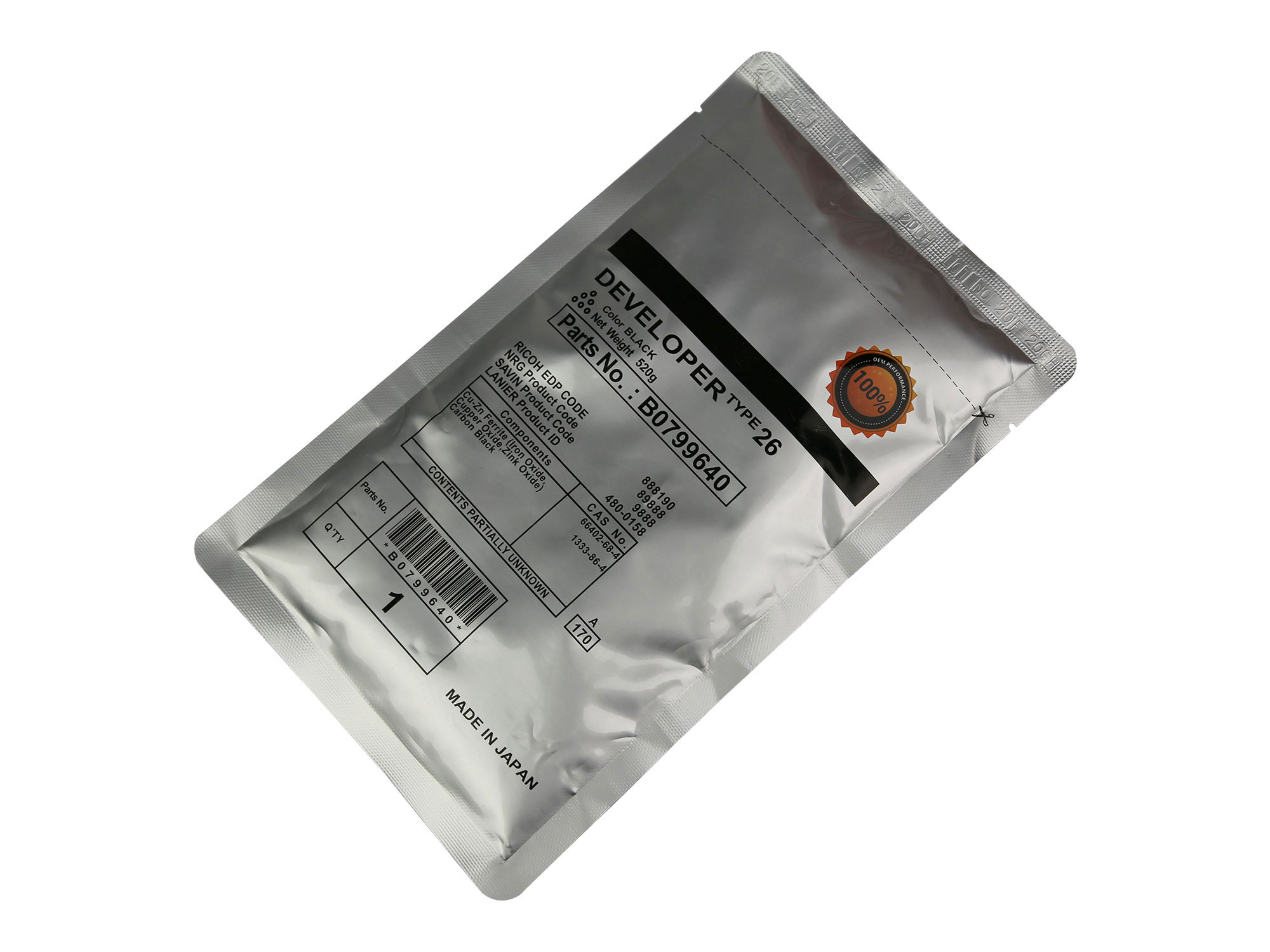 Тонеры и девелоперы Девелопер Type 26 для RICOH Aficio 1035/1045/2035/2045/3035/3045 (CET), 520г/пак, 200000 стр., CET6832N