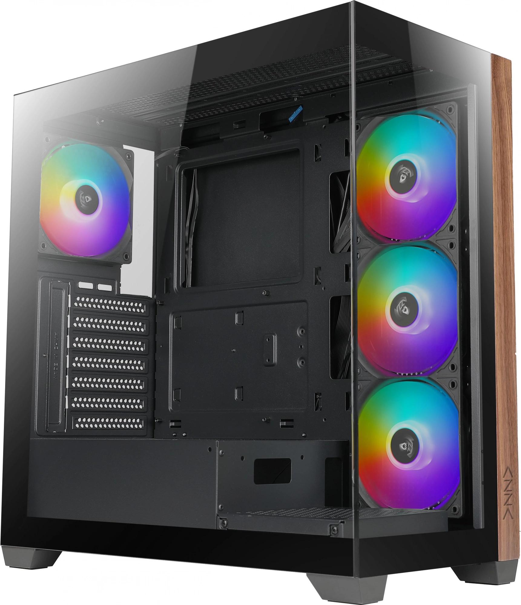 Корпус для ПК Azza - Npetune, 2х2.5", 1х3.5", 2xUSB2.0, 1xUSB3.0, Full Tower, без БП, цвет чёрный, NEPTUNE CSAZ-491