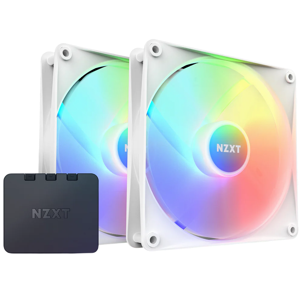 Вентилятор NZXT F140 RGB Core RF-C14DF-W1, 140 мм, PWM, RGB, 2 шт
