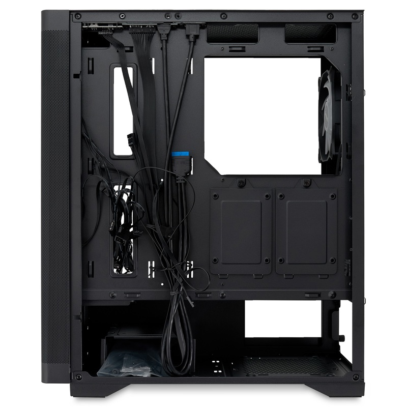 Корпус без блока питания/ Case HSPD M520, Mesh Mid Tower, Black, slide TG, 0.45 SPCC, 4x120mm ARGB (M11-120) ATX, mATX, mITX 160/330/184mm 2x2.5", -, 7xPCI 2xUSB-A 3.0, 1xUSB-A 1.0 390x200x449mm