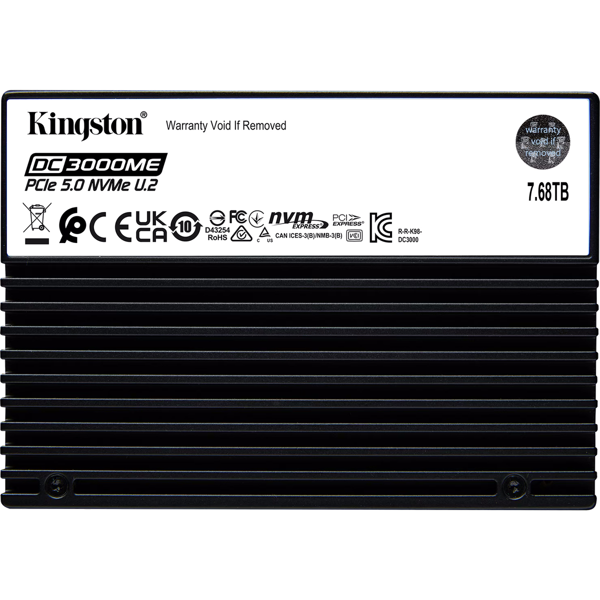 Твердотельный накопитель/ Kingston SSD DC3000ME 7680GB, U.2(2.5" 15mm), NVMe, PCIe Gen 5x4, 3D TLC, R/W 14000/10000MB/s, IOPs 2 800 000/500 000, TBW 14016, DWPD 1 (12 мес)